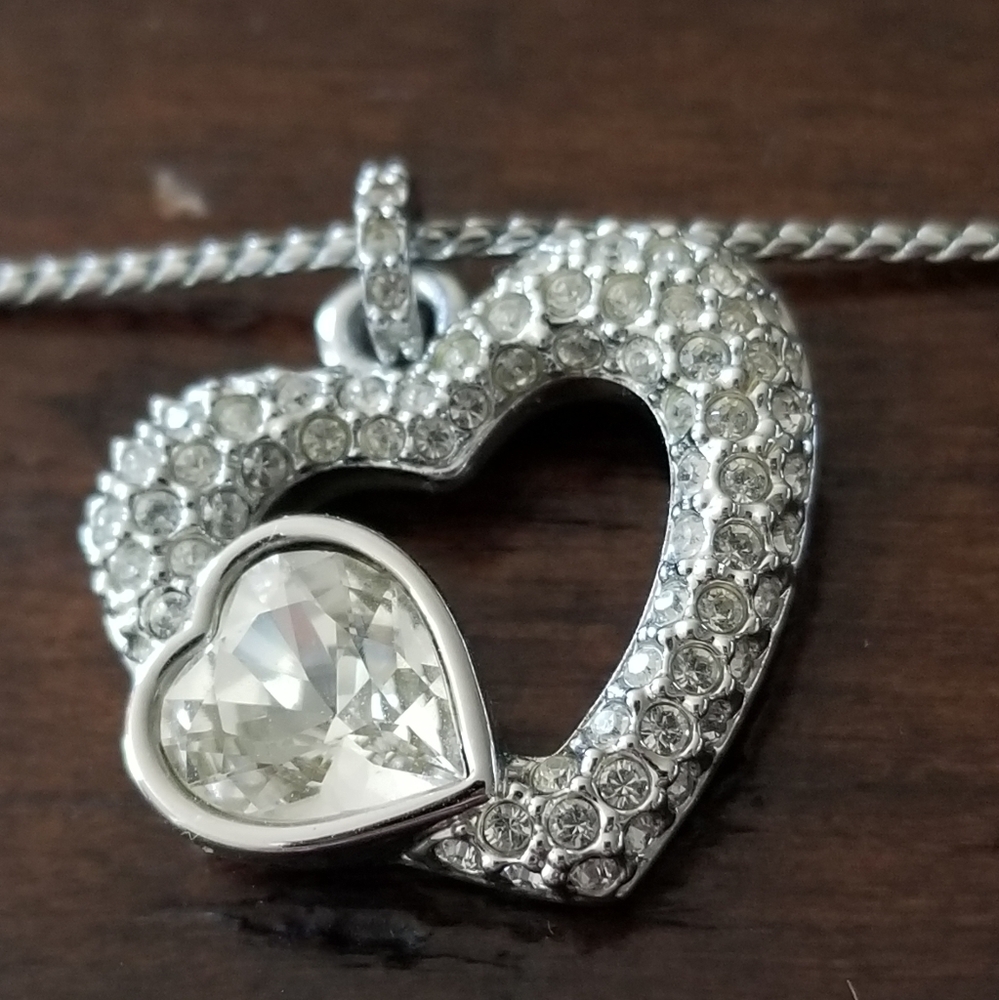 Swarovski Metallic Emotion Crystal Heart Necklace